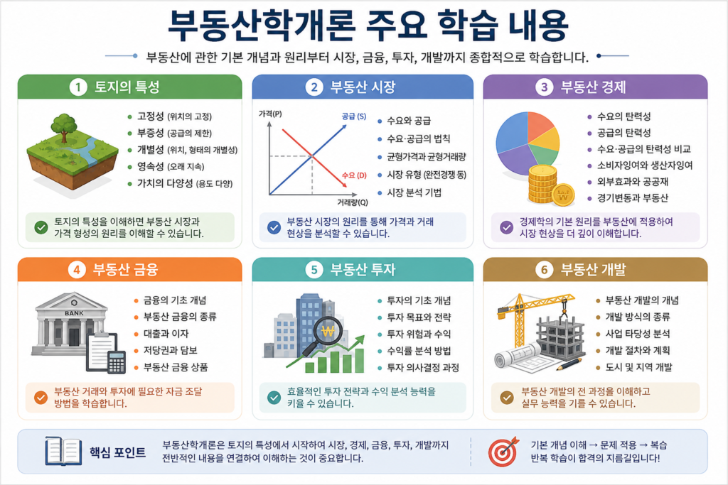 부동산학개론 주요 학습 내용